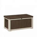 Cassapanca contenitore 120 x 55 x 60 cm in resina marrone e beige per esterno